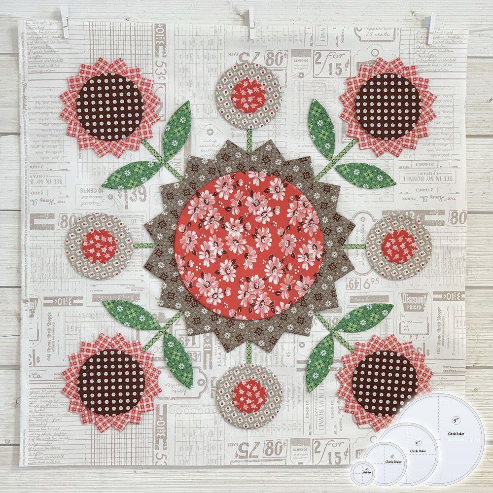 Bộ Thước Đo Cắt Hình Hoa Hướng Dương Bằng Acrylic Tái Sử Dụng Linh Hoạt