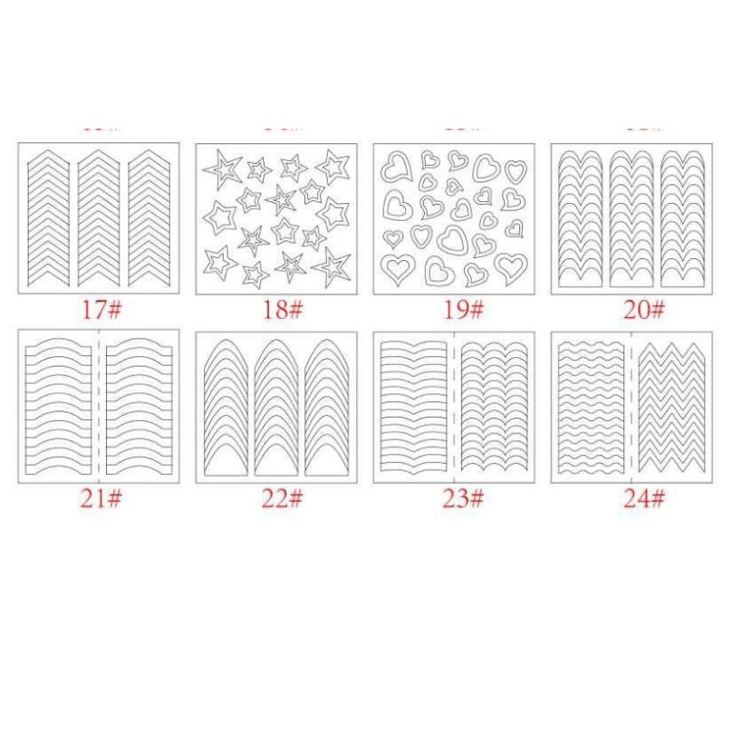 Bộ dán hỗ trợ vẽ móng French Nail Sticker  Duashop