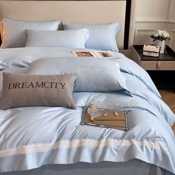 BỘ CHĂN GA GỐI COTTON LINEN CARTIERE CAO CẤP NHẬP KHẨU.