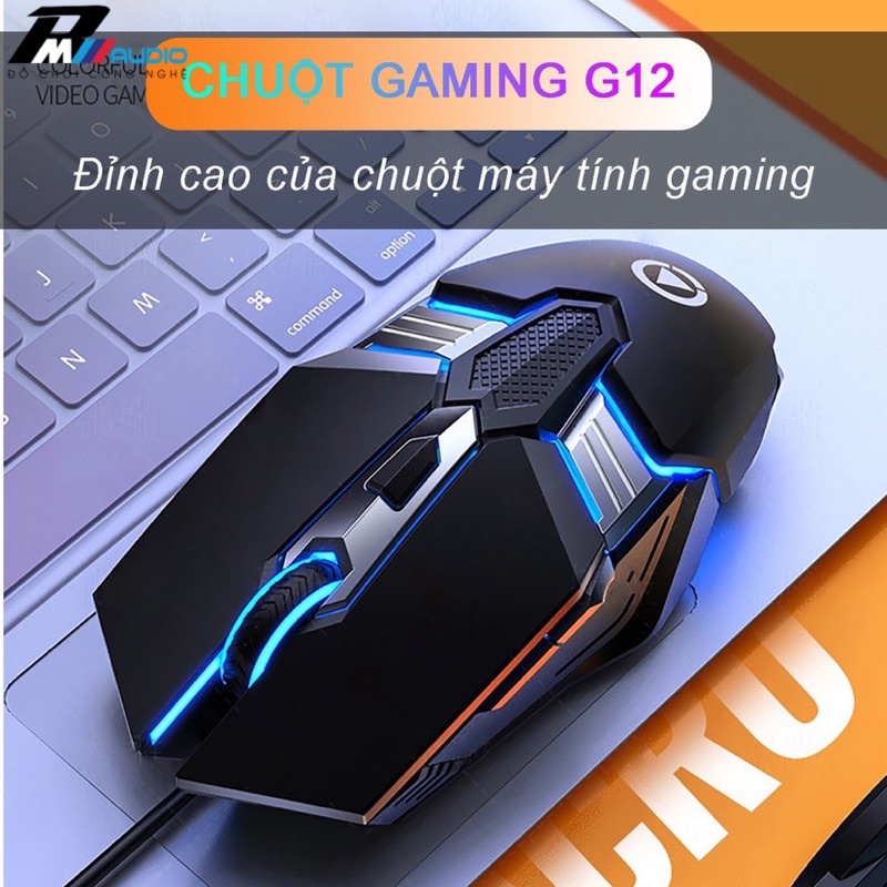 Chuột Gaming máy tính,laptop có dây  G12 LED RGB Tự đổi màu phong cách Gaming Esport 6 nút bấm-Bảo Hành Lỗi 1 Đổi 1