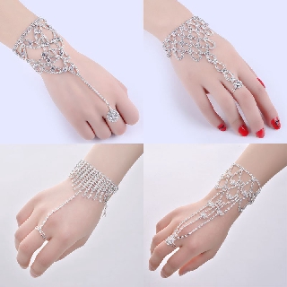 Vòng Đeo Tay Khiêu Vũ Latin Đính Kim Cương Giả Phối Dây Xích Sau Lưng Dành Cho Bạn Nữ Mặc Trong Tiệc Cưới