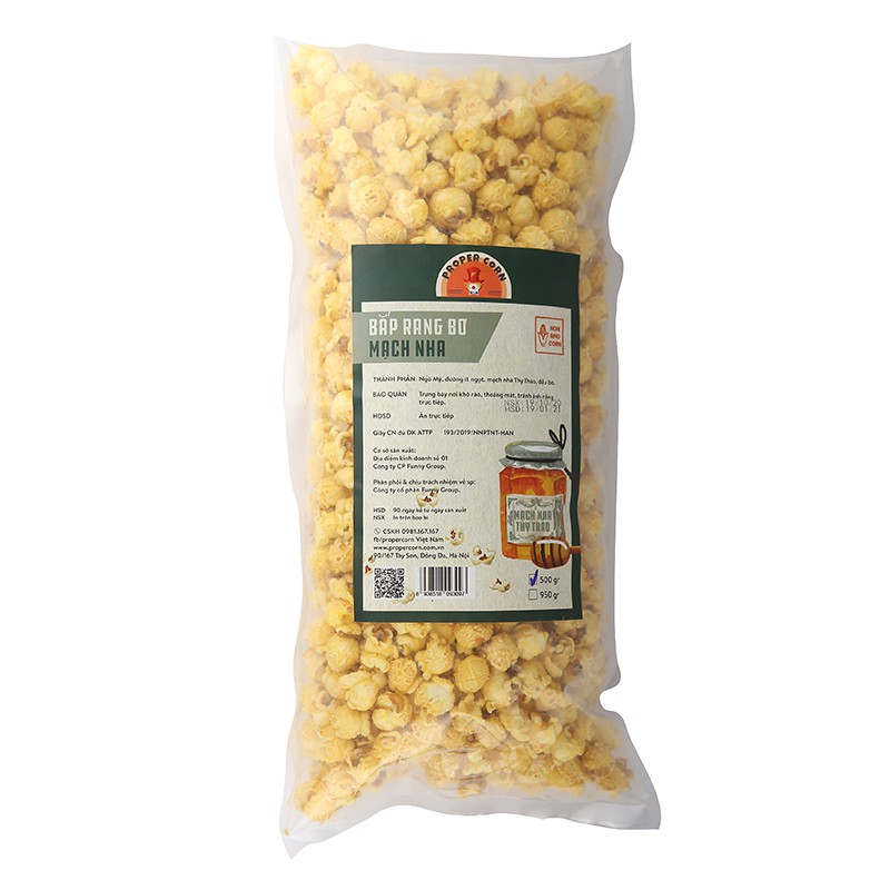 Bắp rang bơ Proper Corn các vị - phiên bản siêu bự - size 500g