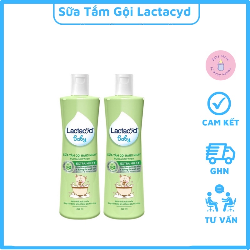 Sữa Tắm Gội Lactacyd 250ml Cho Bé Mẫu Mới Hàng Chuẩn