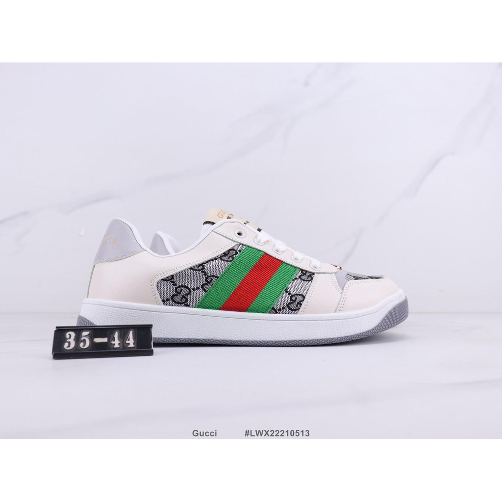 Gucci low-top casual sneakers cowhide material Women's Girl's Men's Boy's Sports Running Shoes Sneakers