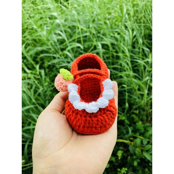 Giày bít mũi quả dâu tây cho bé 0-18m