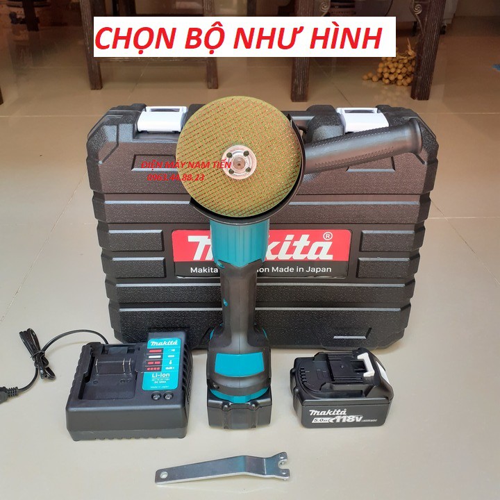 Máy mài không than 118v dùng pin makita