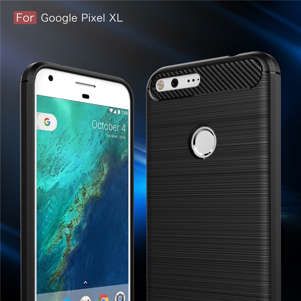 Ốp Lưng Google Pixel XL Dẻo Cacbon Phay Xước Chống Sốc
