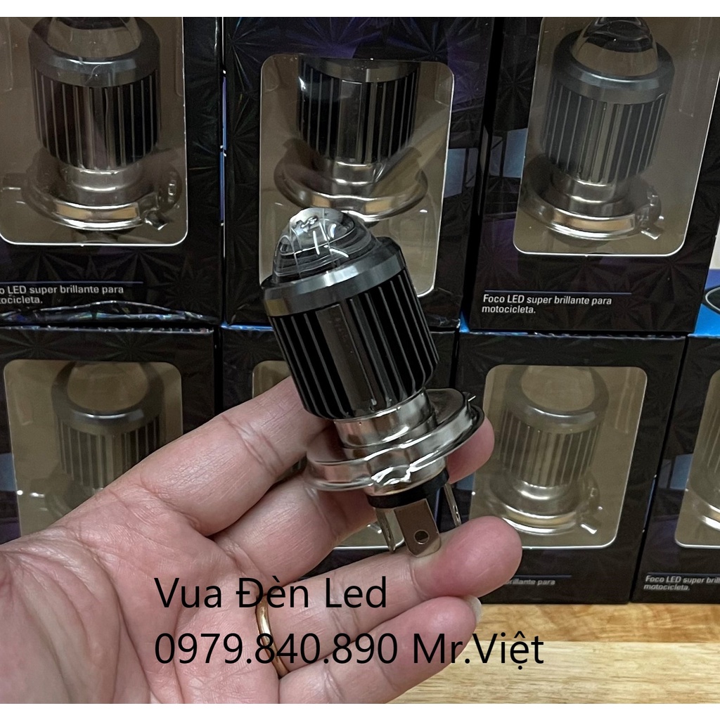 Bi cầu Mini chân H4 - Cos trắng , Pha  trắng dành cho xe máy và xe hơi 12v DC