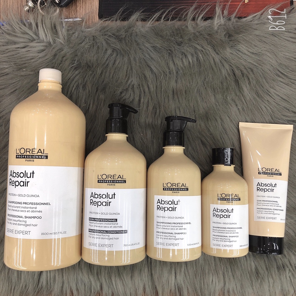 ( Mẫu mới nhất ) Gội Xả dành cho tóc hư tổn Absolut Repair LOreal ( hàng chính hãng )