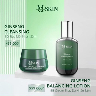 Combo mq skin (tái tạo da nhân sâm BB +bột rửa mặt nhân sâm)