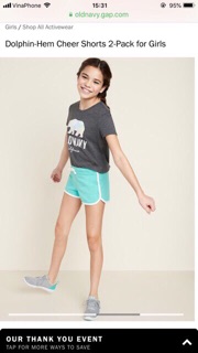 Quần short bé gái hiệu Old Navy