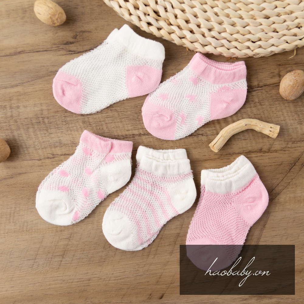 [Haobaby shop] Set 5 tất lưới cho bé