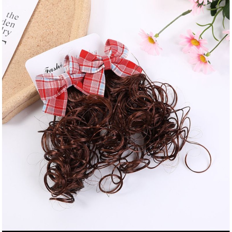 Kẹp tóc giả siêu xinh cho bé gái.