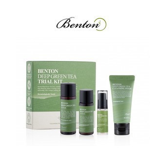 Bộ dưỡng da mini trà xanh thanh lọc da, ngừa lão hóa Benton Deep Green Tea Trial Kit (4 sản phẩm)