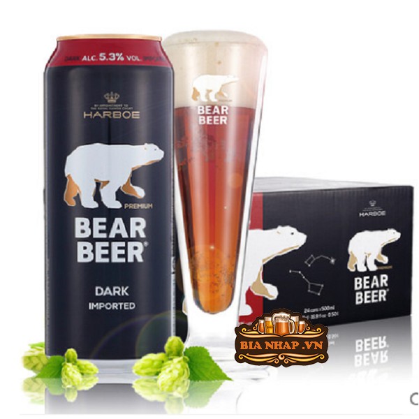 Bia Bear Harboe Dark 5.3% 500ml