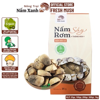 Nấm Rơm Sấy Thăng Hoa (Búp Khô) Bảo Toàn 99% Chất Lượng Túi 25gr 50gr 100gr - Nông Trại Nấm Xanh