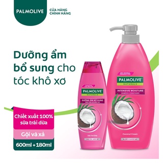 Dầu gội xả 2in1 Palmolive thiên nhiên 600ml + Dầu gội có dầu xả Palmolive Naturals 180ml