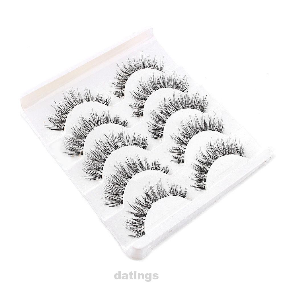 (Hàng Mới Về) Set 5 Cặp Lông Mi Giả Màu Đen Tự Nhiên