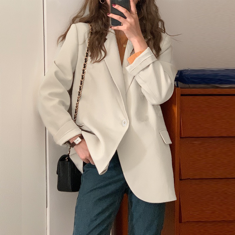 Áo khoác blazer 2 lớp 1 cúc kiểu dáng Hàn Quốc - Uri46 | BigBuy360 - bigbuy360.vn