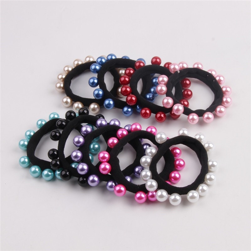 Chun buộc tóc đính đá nhân tạo thời trang cho nữ