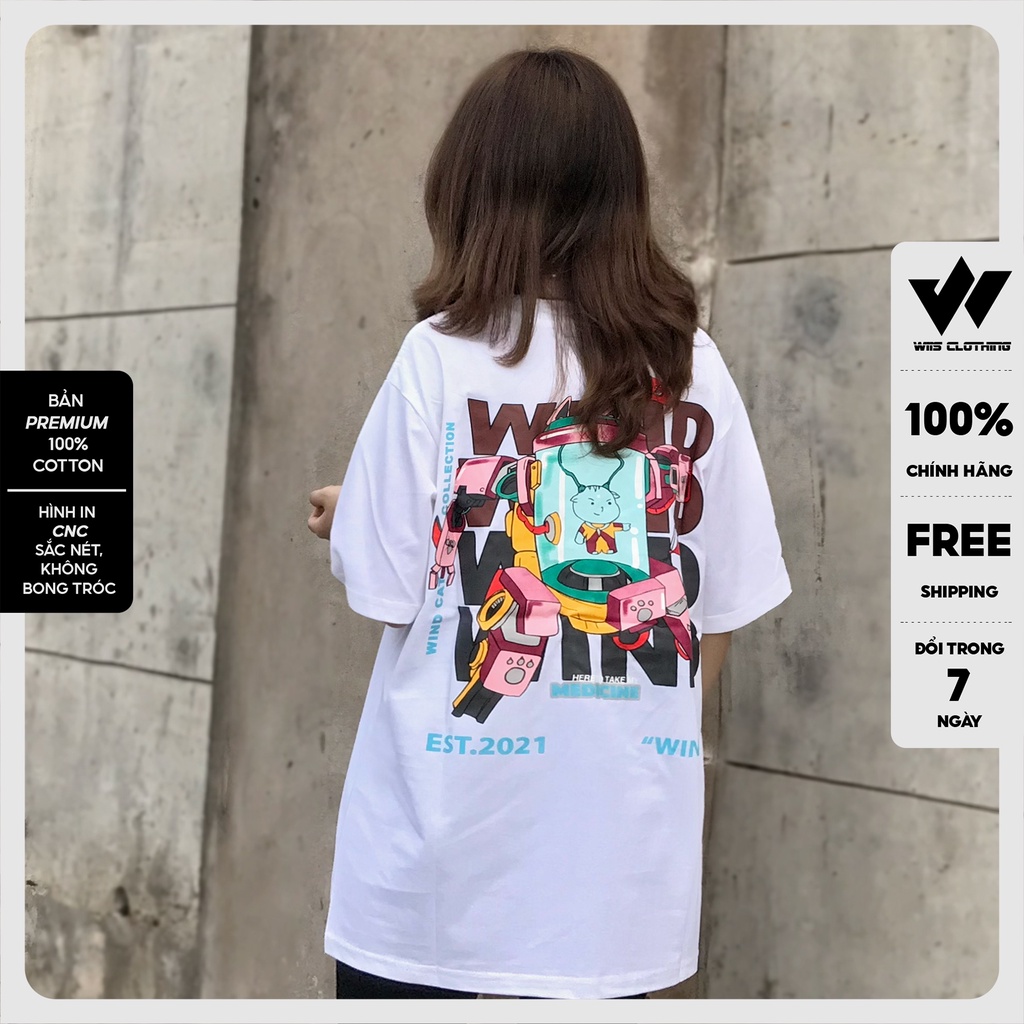 Áo thun tay lỡ unisex form rộng WIIS phông oversize bản Premium MEDICINE nam nữ ulzzang