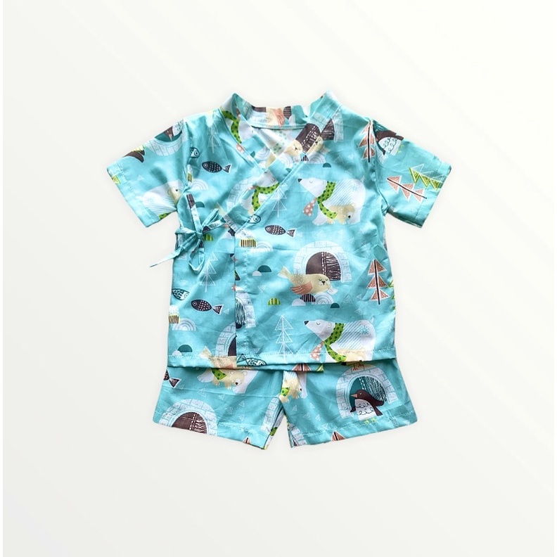 Yukata bộ cho bé  chất thô lụa Hàn