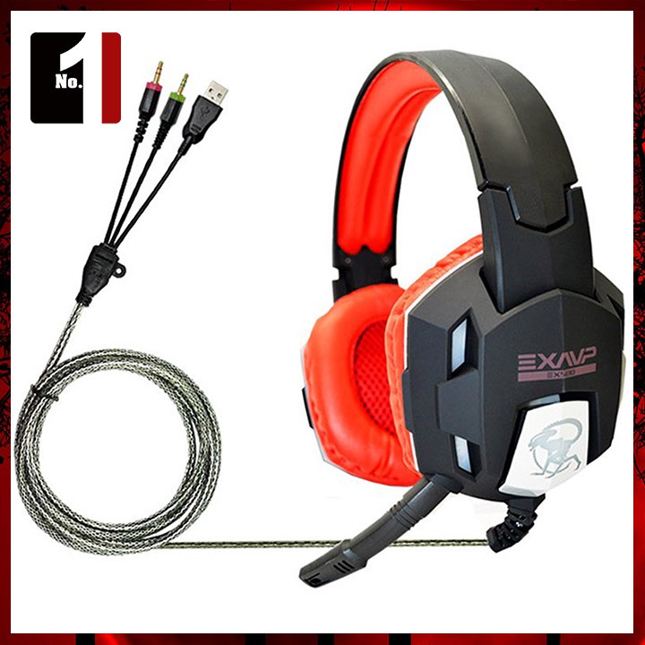 Tai Nghe Gaming Chụp Tai Headphone Có Dây EXAVP EX500- Tai Nghe Nhạc Có Mic Máy Vi Tính Laptop Pc | BigBuy360 - bigbuy360.vn