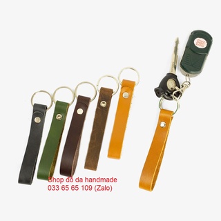 Móc treo chìa khóa da bò thật 100%, dây đai móc khóa, móc treo chìa khóa hàng việt chất lượng cao
