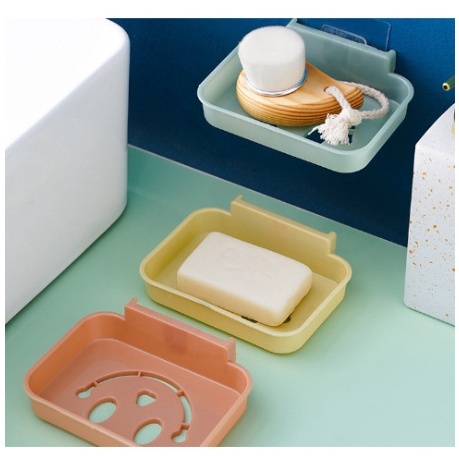 [FREESHIP 50k] Khay để xà phòng mặt cười có kèm móc dính giá sỉ 2454 SIÊU THỊ 24/7