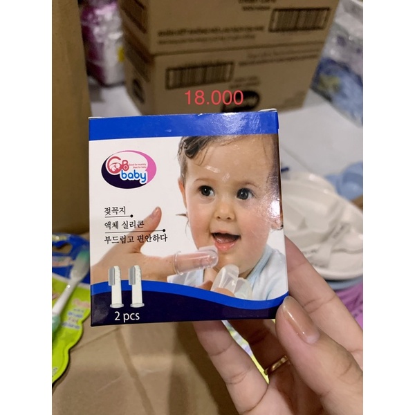 Hộp 2 chiếc rơ lưỡi silicon cho bé, thương hiệu gb Hàn quốc, hàng chất lượng, không chưa BPA an toàn cho bé