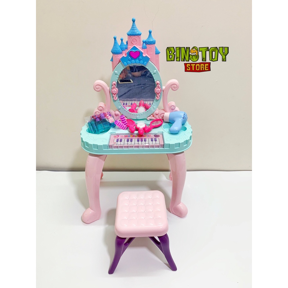 Bộ đồ chơi bàn trang điểm cỡ to kèm ghế và đàn piano BINO 036