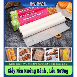 [Sỉ] Giấy Nến, Giấy Sáp, Giấy Lót Nướng Bánh, Lẩu Nướng Hấp Bánh Nướng Thực Ăn Chịu Nhiệt Chống Dính Không Thấm Dầu30x5m