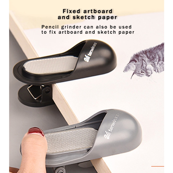 Tenwin Máy Mài Bút Chì / Kẹp Lò Xo / Bút Chì Vẽ Phác Thảo Thiết Kế Đôi / Gọt Bút Chì ms5860