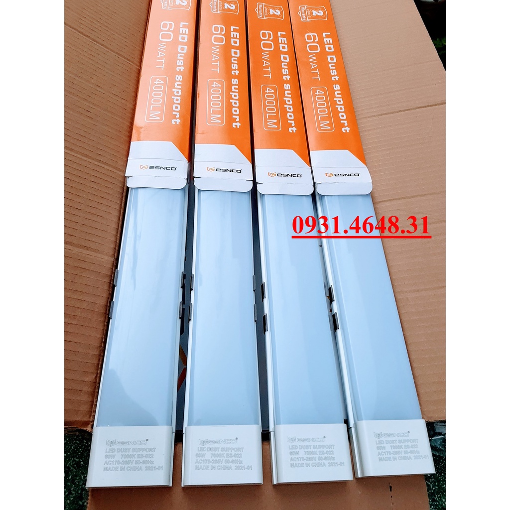 4-5 Bộ đèn led bán nguyệt 60W 1m2 ESNCO cứng cáp siêu sáng ánh sáng trắng