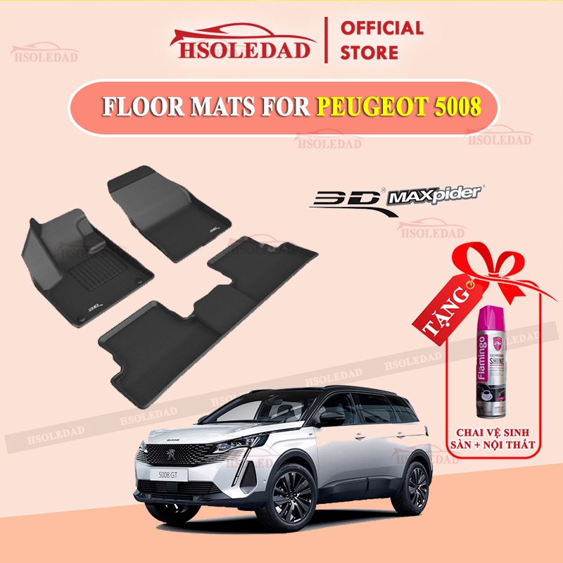 Thảm lót sàn PEUGEOT 5008 bằng khuôn đúc hãng 3D MAXpider KAGU, Chất liệu XPE an toàn không độc hại