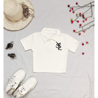 áo  croptop bẻ cổ
