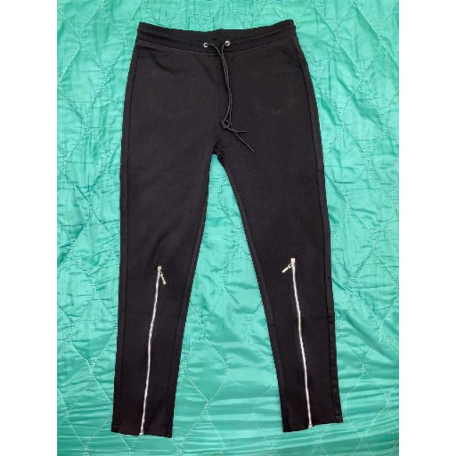 Quần legging phối dây kéo