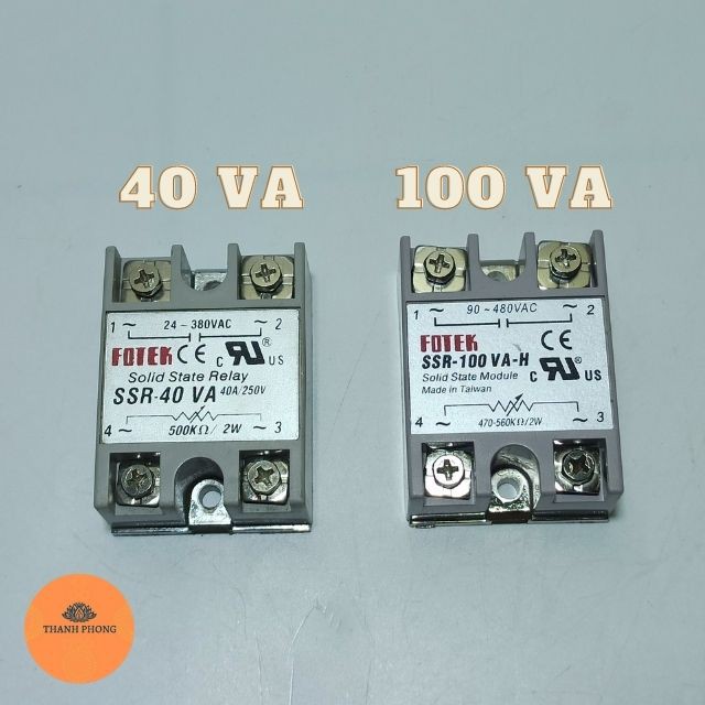 Rơ le Bán Dẫn Fotek Solid SSR-40 VA , SSR-100 VA