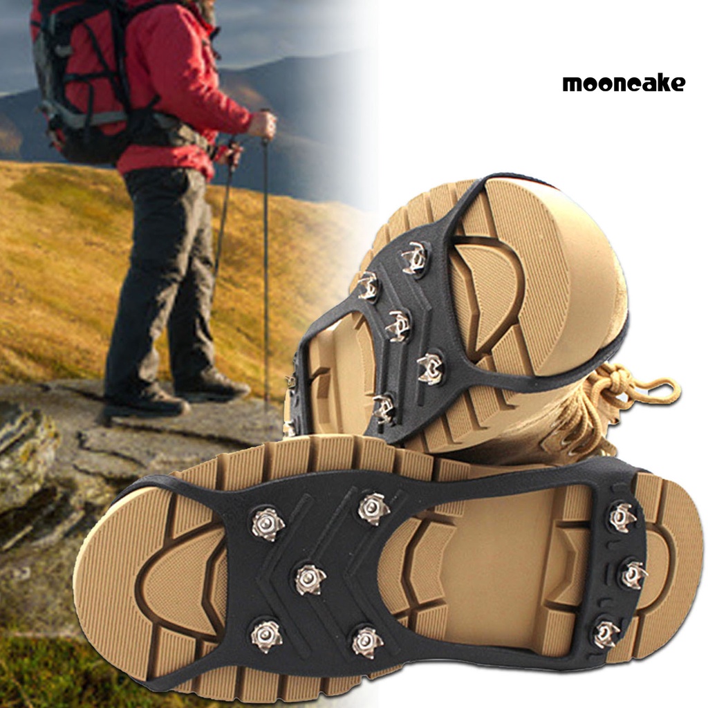1 Cặp Vỏ Bọc Giày Leo Núi Chống Trượt Hình Số 8 Chất Liệu Mềm Mại Co Giãn