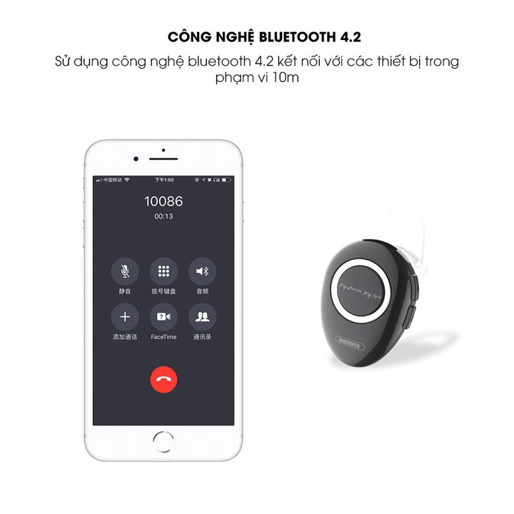 Tai nghe Bluetooth nhét tai một bên Remax RB-T22 | BigBuy360 - bigbuy360.vn