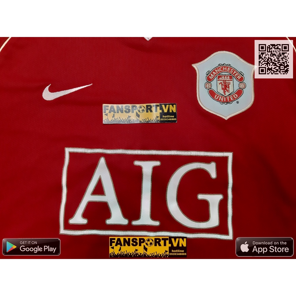 Áo đấu bóng đá Manchester United 2006-2007 home shirt jersey red 146814 Nike