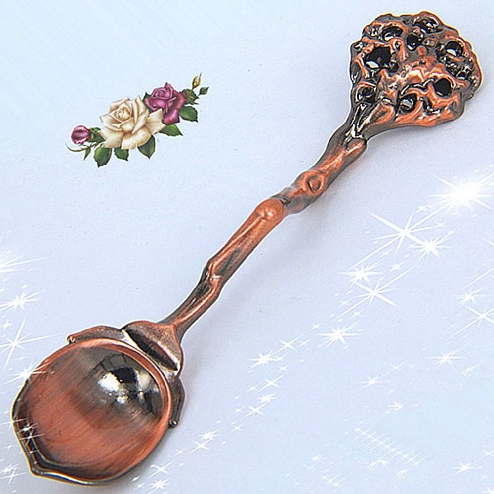 Muỗng cà phê AVALENTINE mini bằng hợp kim kẽm khắc họa tiết cổ điển