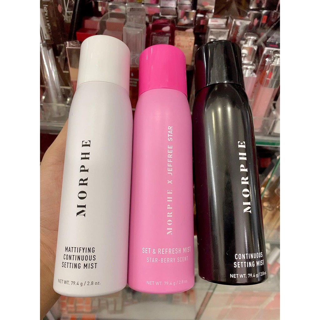 Xịt khóang dưỡng ẩm cố định lớp trang điểm Morphe x Jeffree Star Set & Refresh Mist lâu trôi kiểm soát dầu trên da 79,4g