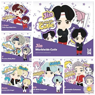 Hình dán Sticker trang trí sổ nhóm BTS kiểu Chibi dễ thương VPPTUEMINH, Stick BTS bề mặt dạ quang lấp lánh Tuệ Minh
