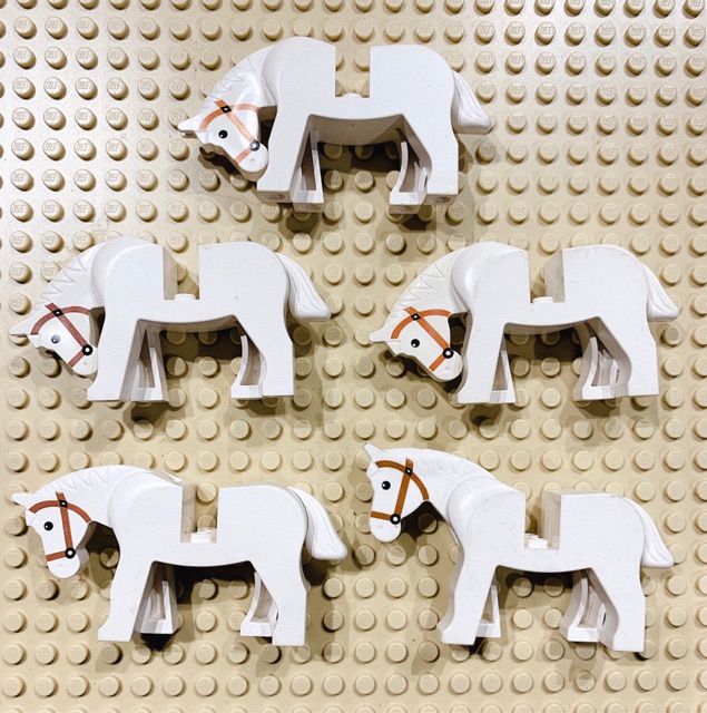 Lego chính hãng - Combo 5 ngựa đen/trắng