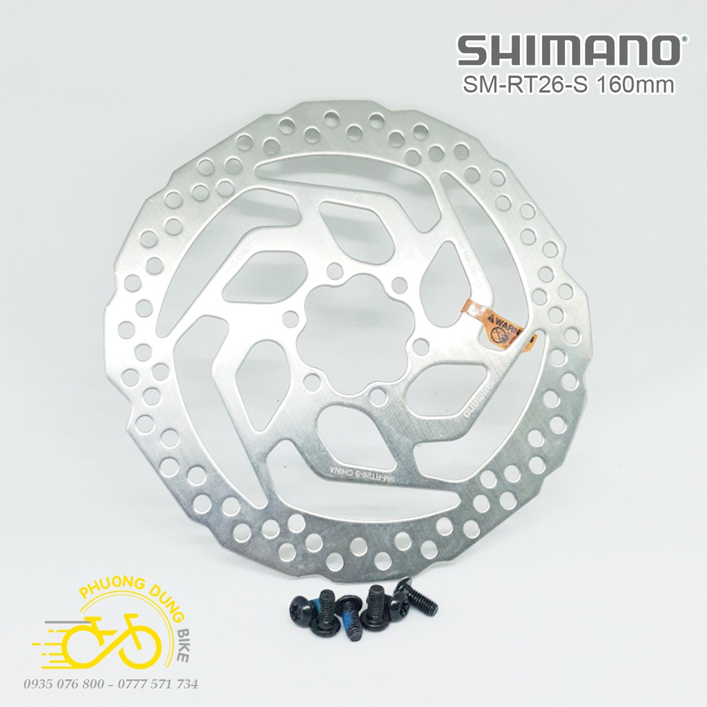 Đĩa phanh xe đạp Shimano SM-RT26-S 160mm - 1 chiếc
