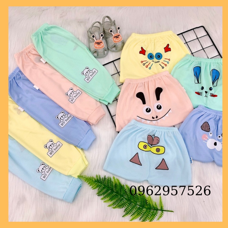 Quần chục dài cotton nỉ len thu đông ấm áp cho bé