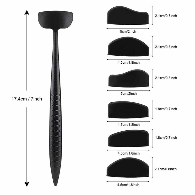 Bộ Dụng Cụ Hỗ Trợ Trang Điểm Mắt 6 Trong 1 Bằng Silicone Tiện Lợi Dành Cho Nữ