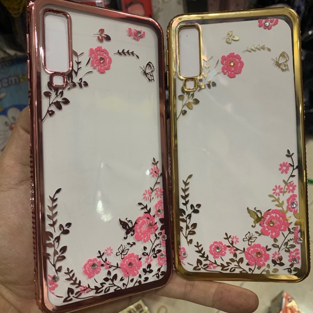 Ốp lưng samsung A7 (2018) hoa hồng