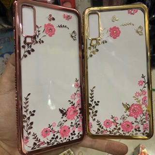 Ốp lưng samsung A7 hoa hồng